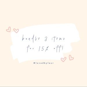 ⋒ BUNDLE DEAL ⋒ 15% off when you bundle 3 items!